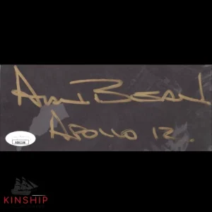 Alan Bean signed Cut JSA COA Inscribed Apollo 12 Moonwalker Auto Z1093
