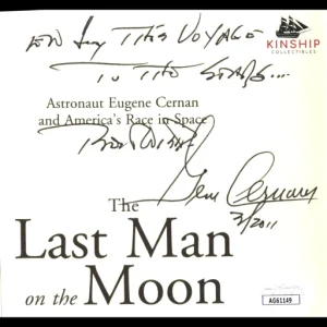Gene Cernan signed Cut JSA COA Apollo 17 Moonwalker Inscribed Auto Z1090