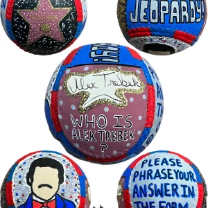 Alex Trebek signed Baseball JSA COA Hand Painted Carter X 1/1 Jeopardy Auto Y58
