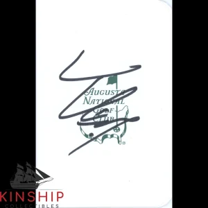 Tom Kim signed Masters Scorecard JSA COA Augusta National Golf Club Auto Z1135
