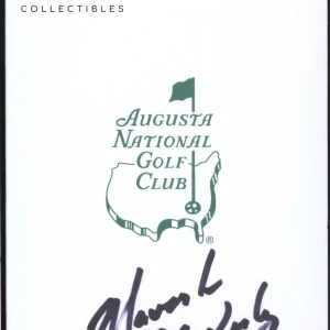 Maverick McNealy signed Masters Scorecard JSA COA Augusta National Golf Z1161