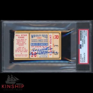 Billy Williams signed 1962 All Star Game Ticket Stub PSA DNA Slabbed Auto C1456
