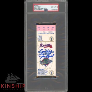 Joe West signed 1992 World Series Game 1 Ticket PSA DNA Auto HOF Umpire C1215
