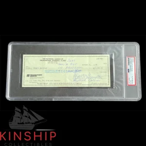 Pete Rose & Bart Giamatti signed Check PSA DNA Slabbed Inscribed Rare Auto C1652
