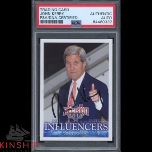John Kerry signed 2016 Influencers Card PSA DNA Slabbed Auto C1718