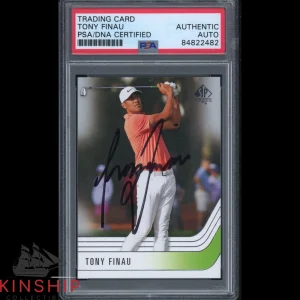 Tony Finau signed 2021 Upper Deck SP Rookie Card PSA DNA Slabbed Auto C1748
