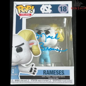 Mack Brown signed UNC Funko Pop Rameses #18 JSA COA Football Coach Auto Z1342
