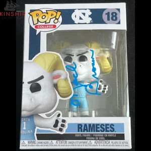 Mack Brown signed UNC Funko Pop Rameses #18 JSA COA Football Coach Auto Z1343
