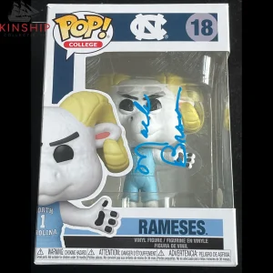 Mack Brown signed UNC Funko Pop Rameses #18 JSA COA Football Coach Auto Z1344
