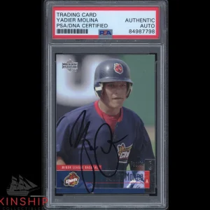 Yadier Molina signed 2002 Upper Deck Trading Card PSA DNA Slabbed HOF Auto C1845
