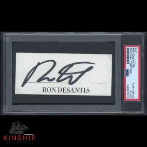 Ron DeSantis signed Cut PSA DNA Slabbed Auto President Candidate Florida C1984

