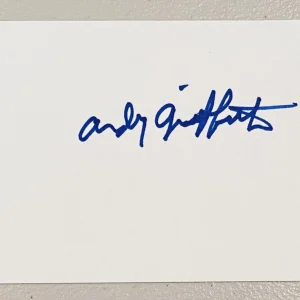 Andy Griffith Signed Autographed 3x5 Card BAS Beckett Cert Andy Griffith Show