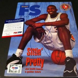 Joe Smith Warriors Signed 1995 Beckett Magazine PSA/DNA COA
