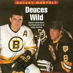 Adam Oates Bruins 1995 Beckett Magazine Signed Auto
