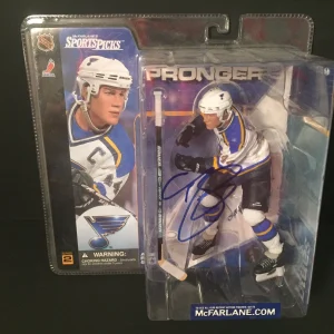 Chris Pronger Blues Signed Auto McFarlane Action Figure Figurine COA
