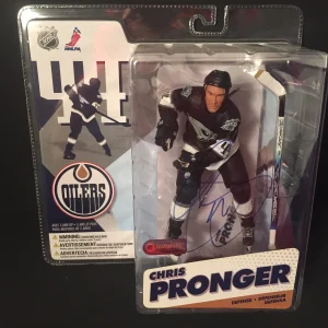 Chris Pronger Oilers Signed Auto McFarlane Action Figure Figurine COA
