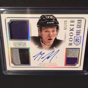 Tyler Toffoli 2013-14 National Treasures Rookie 4-CLR Patch Jersey Auto /75
