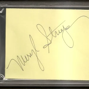 Meryl Streep Best Actress Oscar Academy Winner Album Page Signed Auto PSA/DNA
