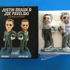Justin Braun Joe Pavelski Sharks 2017 Giveaway Bobblehead Pilot NIB