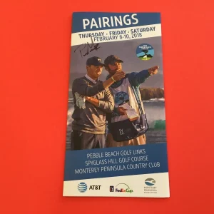 Peter Malnati GOLF Pebble Beach 2018 Pairings Program Signed Auto
