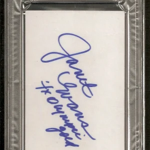 Janet Evans Swimming Olympics GOLD MEDAL Signed Auto Index Card PSA/DNA