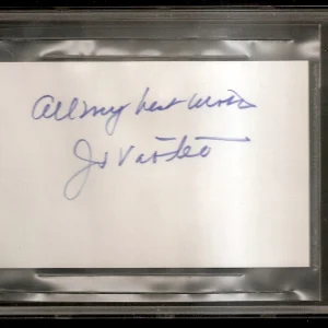 Jo Van Fleet Oscar Academy Award Signed Auto Index Card JSA ENCAPSULATED
