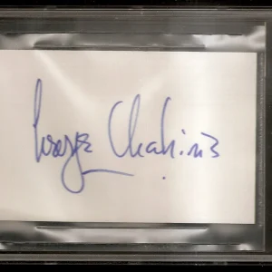 George Chakiris Oscar Academy Award Signed Auto Index Card JSA Certified
