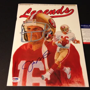Joe Montana 49ers HOF 1990 Legends Magazine Mag Signed Auto PSA/DNA COA
