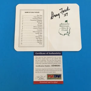 Doug Ford 1957 Masters Champions Signed Auto Scorecard PSA/DNA COA