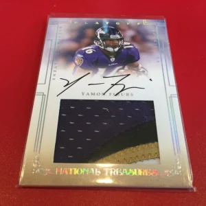 Yamon Figurs Ravens 2007 National Treasures Rookie 4-CLR Patch Jersey Auto /99
