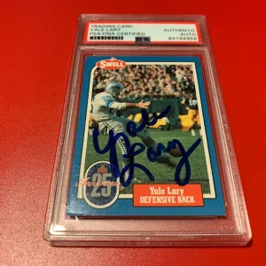 Yale Lary HOF Lions1988 Swell Signed Auto PSA/DNA ENCAPSULATED
