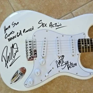 La Guns Tracii Phil Signed Autographed Guitar Sex Action Lyrics Guaranteed
