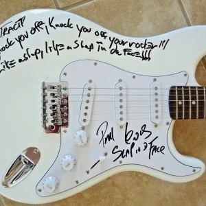 La Guns Tracii Phil Signed Autographed Guitar Slap In Face Lyric Guaranteed