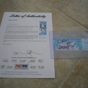 The Monkess Tork Dolenz Jones Signed Autograph Concert Ticket Stub PSA Certified