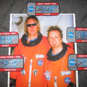 Aerosmith Set 5 Signed Amadeddon Space Suit Patches Guaranteed RARE
