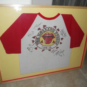 Rolling Stones Signed Autographed Vintage Tour Shirt PSA Certified Mick Keith +2
