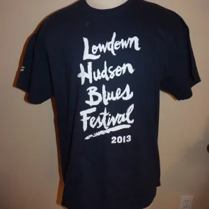 Lowdown Hudson Blues Festival 2013 Men XL Blue T Shirt STAFF Crew BB King
