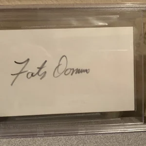 Fats Domino Autographed Signed 3"x5" Index Card Beckett Certified & Slabbed