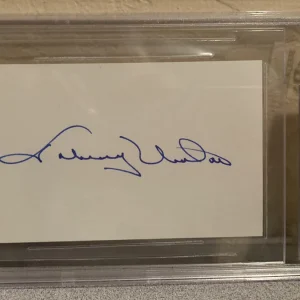 Johnny Unitas Autographed Signed 3"x5" Index Card Beckett Certified & Slabbed
