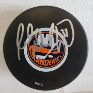RICK DIPIETRO NEW YORK ISLANDERS SIGNED AUTOGRAPHED HOCKEY PUCK W/COA