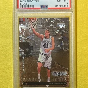 1998 UPPER DECK BLACK DIAMOND DIRK NOWITZKI #92 PSA NM-MT 8 MAVERICKS
