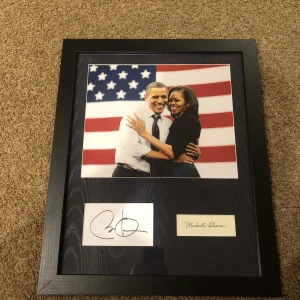 BARACK & MICHELLE OBAMA SIGNED AUTOGRAPH 16x20 PHOTO PICTURE ACOA FULL LETTER
