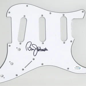 BRUCE JOHNSTON BEACH BOYS SIGNED AUTOGRAPH STRAT GUITAR PICKGUARD ACOA ELECTRIC