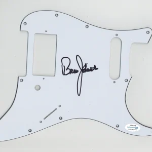 BRUCE JOHNSTON BEACH BOYS SIGNED AUTOGRAPH STRAT GUITAR PICKGUARD ACOA ELECTRIC