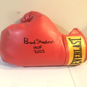 BRAD GOODMAN SIGNED AUTOGRAPH EVERLAST BOXING GLOVE COA HOF 2023 MATCHMAKER
