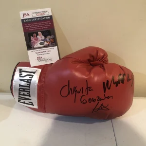 MICHAEL CARBAJAL CHIQUITA GONZALEZ SIGNED AUTOGRAPH BOXING GLOVE JSA COA HOF