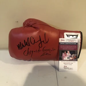 MICHAEL CARBAJAL CHIQUITA GONZALEZ SIGNED AUTOGRAPH BOXING GLOVE JSA COA HOF