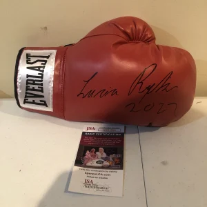 LUCIA RIJKER SIGNED AUTOGRAPH BOXING GLOVE JSA COA MILLION DOLLAR BABY CHAMP