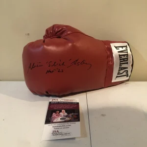 ALICIA SLICK ASHLEY SIGNED AUTOGRAPH EVERLAST BOXING GLOVE JSA COA HOF 2023

