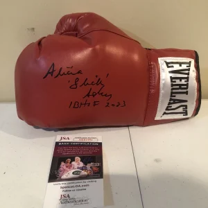 ALICIA SLICK ASHLEY SIGNED AUTOGRAPH EVERLAST BOXING GLOVE JSA COA HOF 2023
